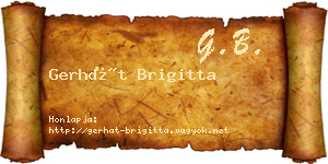 Gerhát Brigitta névjegykártya