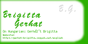 brigitta gerhat business card